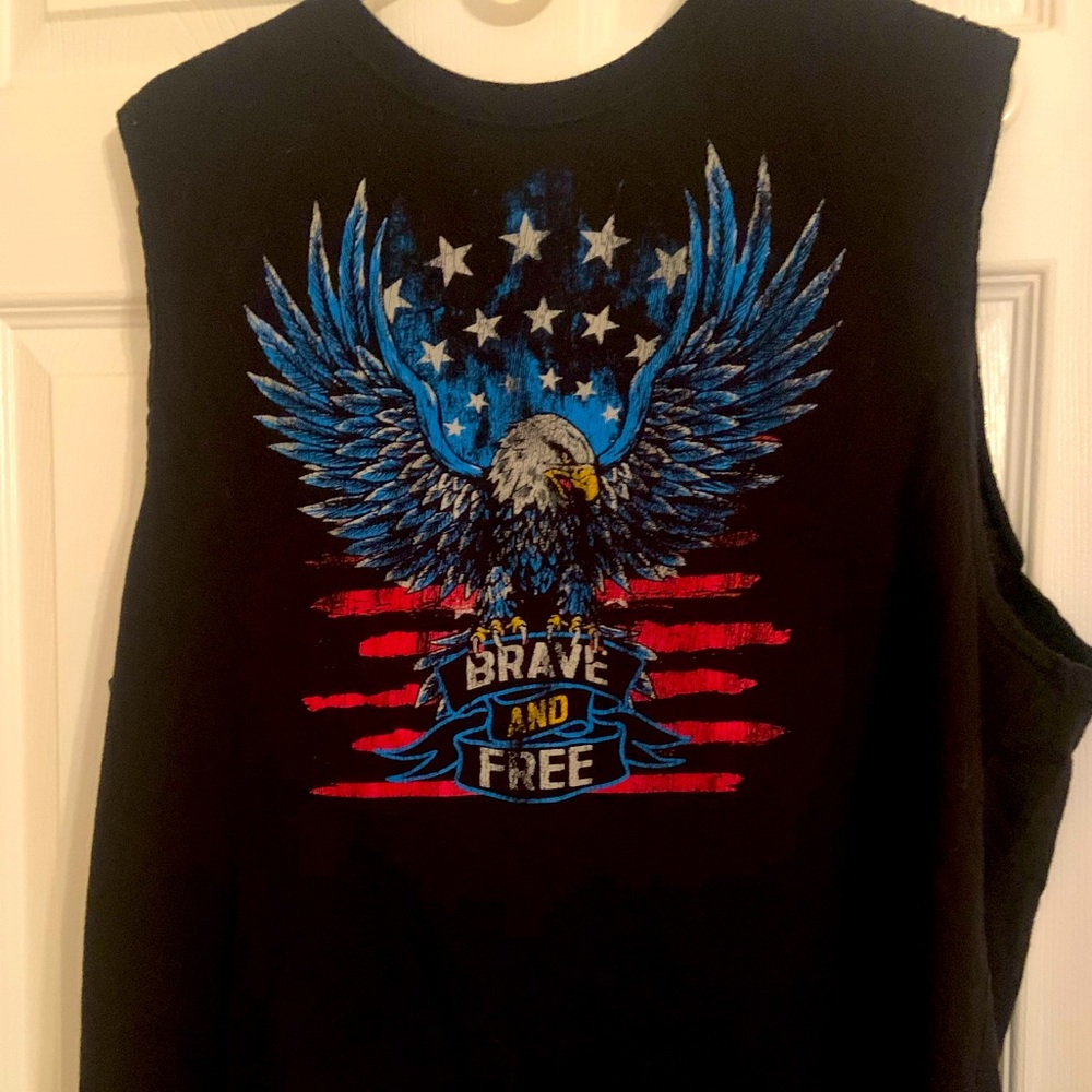 Way to celebrate patriotic mens cutoff shirt